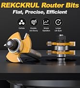 REKCKRUL 2 PCS Tongue and Groove Router Bit Set