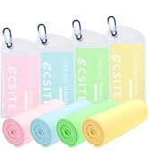 CSITE 4 Pack Cooling Towels (47"x12") for Neck and Face, Ice Towel for Hot Weather, Soft Breathab...