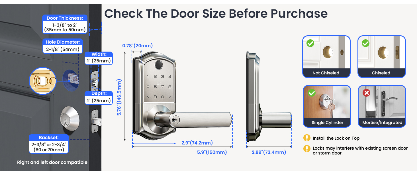 lock size