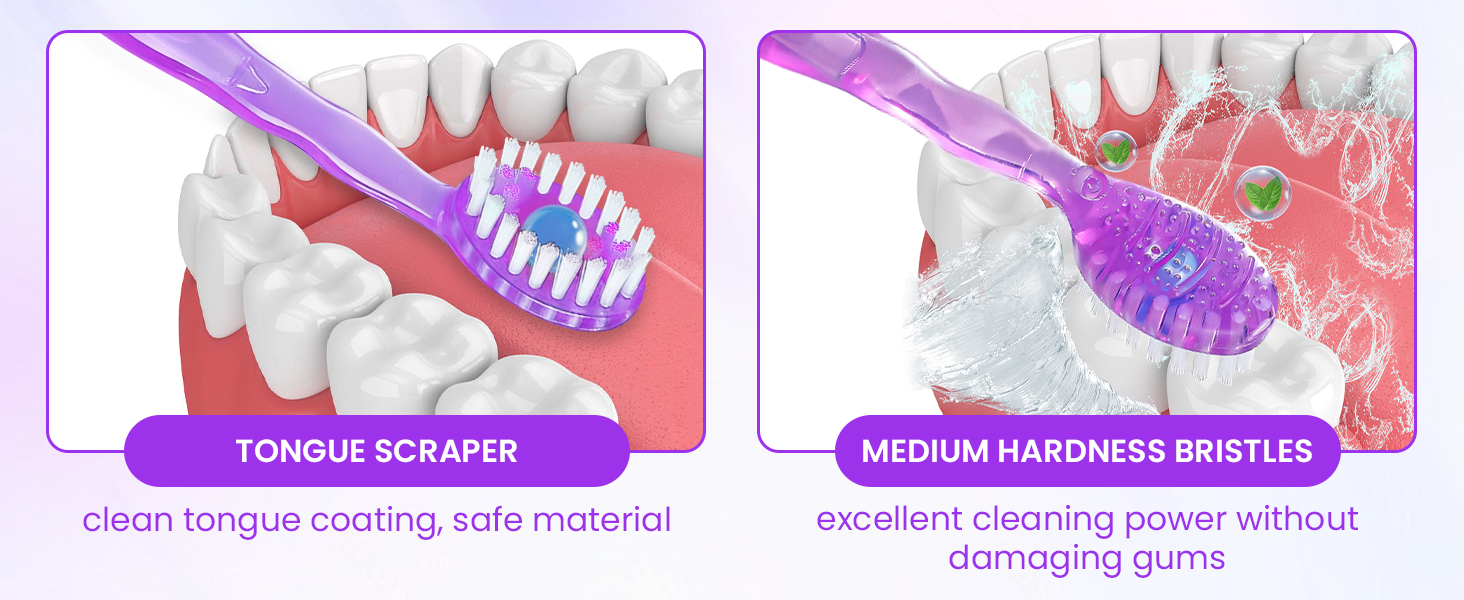 5-in-1 Mini Toothbrush Disposable Significant cleaning effect
