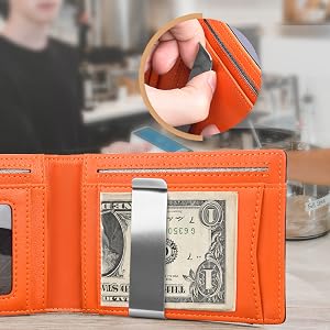 wallet with money clip