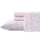 Laura Ashley - Queen Sheet Set, Buttery-Soft Bed Sheets with a Naturally Silky Smooth Cotton Sate...