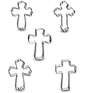 Cross Cookie Cutter 4 Inch Set -5 Pieces in Different Shapes Stainless Steel
