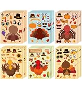OHOME Thanksgiving Stickers - Thanksgiving Crafts for Kids - DIY Turkey Stickers,Kids Thanksgivin...