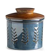YHOJOY Ceramic Butter Dish with Lid, Butter Crock for Countertop, French Butter Keeper, Elegant E...