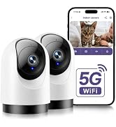 YOTON 2K Indoor Camera, 5G/2.4G WiFi Cameras for Home Security/Pet Cam/Baby | 360° 5G Wi-Fi Baby ...