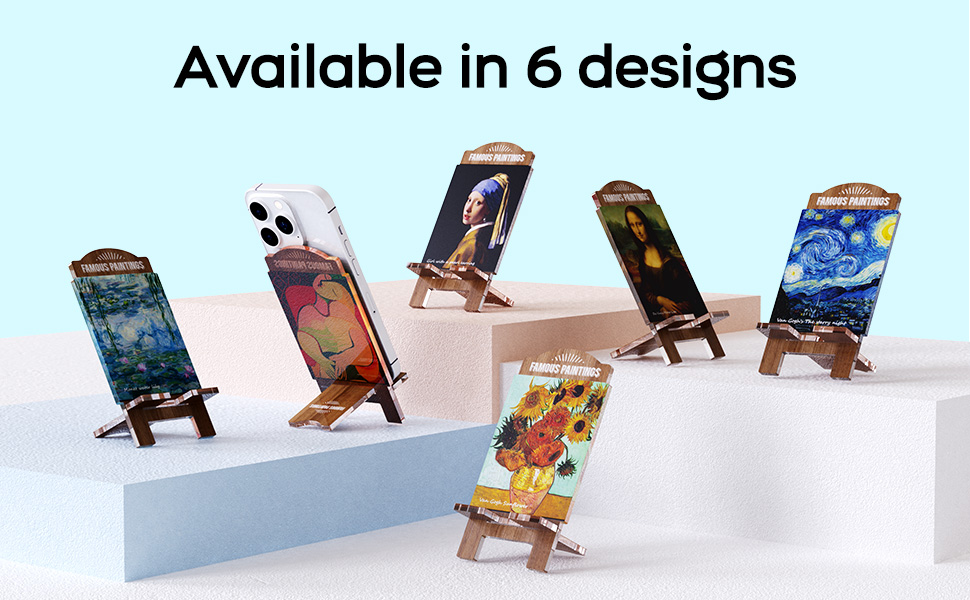 Six pattern options for mobile phone holders
