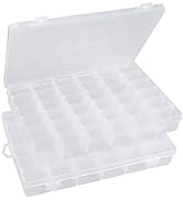 Beoccudo Tackle Box Fishing 3600 Tackle Box Organizer 2 Pack Clear Tacklebox Bead Organizer Box P...