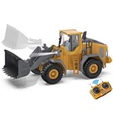 9-Channel Metal RC Wheel Loader - Remote Control Kids Construction Play Toys with Realistic Light...