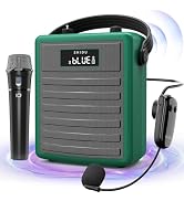 SHIDU Voice Amplifier with Wireless UHF Microphone, Professional Portable Bluetooth Speaker with ...