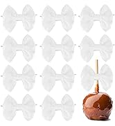AIMUDI White Satin Ribbon Twist Tie Bows for Treat Bags 3.5" White Bows for Crafts White Gift Bow...