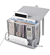 Retyion Bedside Storage Organizer with Power Strip Holder and Adjustable Straps Bed Hanging Bag f...