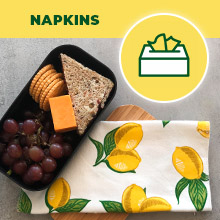 reusable napkins kids, lunchbox, reusable napkins, paper towel replacement