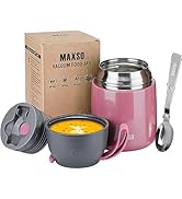 Insulated Food Jar for Hot & Cold Food for Kids Adult,17 oz Soup Thermo Hot Food Containers for L...