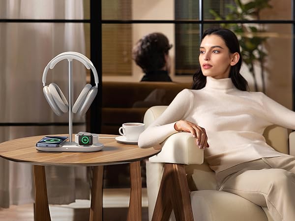 headphone stand with wireless charger