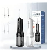 SUMINGGO Water Flosser Cordless with 260ML Removable Tank, 4 Cleaning Modes, Oral Irrigator for B...