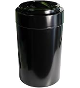 Tightvac EverythingVac Bulk Dry Goods Storage Container, 5 Pounds Plus, Solid Black Body/Cap
