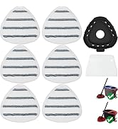 Triangule Flat Mop Replacement Pads, Spin Mop Pad Replacement, 6 Pack Mop Refill Pads, 1 Mop Base...