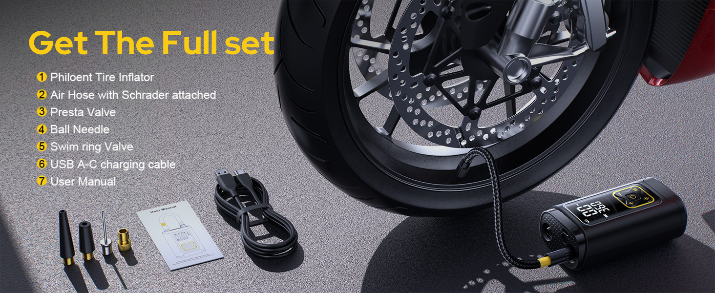 Philoent tire inflator