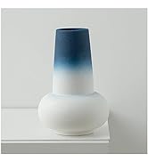 Mdaolv Blue and White Vase for Flower 8inch Tall Ceramic Vase Blue Plant Vase Pampas Grass Vase C...