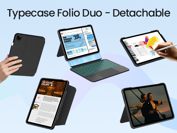 typecase Keyboard Case for iPad A16 11th / 10th Gen & iPad Air 11-inch(M4/M3/M2, 2026/2025/2024)