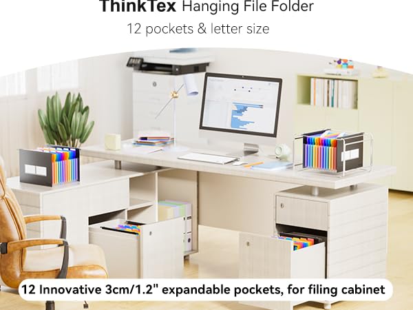 ThinkTex Plastic Expanding Hanging File Folders