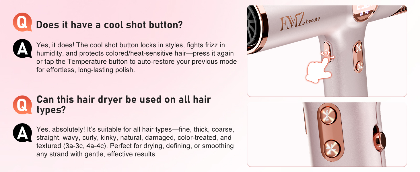 One-Touch Cool Shot Hair Dryer: Ideal for Every Hair Type