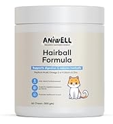 Aniwell Hairball Formula – Hairball Management for Cats | with Omega-3s, Biotin & Sunflower Lecit...