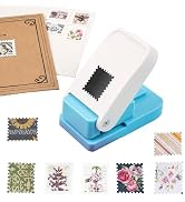 BAOFALI Stamp Puncher Rectangular Postage Stamp Punch 1X0.8inch, Stamp Hole Puncher Scalloped Rec...