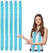 FeelfunFeather 5pcs Feather Boa - Blue 5 Ft Artificial Fluffy Boas Bulk for Wedding Birthday Tea ...