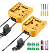 2 Packs Power Wheel Adapter for Dewalt 20V Battery, Power Wheels Battery Converter Kit with Switc...