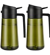Olive Oil Sprayer for Cooking, 2 In 1 Glass Oil Dispenser 16oz- 470ml Premium Spray Bottle for Ki...