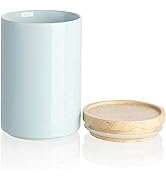SWEEJAR Kitchen Canisters Ceramic Food Storage Jar, Stackable Containers with Airtight Seal Woode...