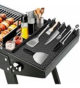 Silicone Griddle Tools Mat for Blackstone, Silicone Grill Mat with Drip Pad, Side Shelf Mats Gril...