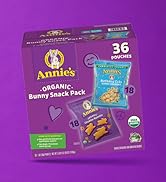 Annies Organic Birthday Cake Bunny Grahams and Cheddar Bunnies Snack Pack 36 Count, 36 oz