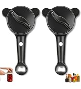 2 Pack Jar Opener for Seniors with Arthritis, 4-in-1 Adjustable Lid Opener for Weak Hands, Non-Sl...