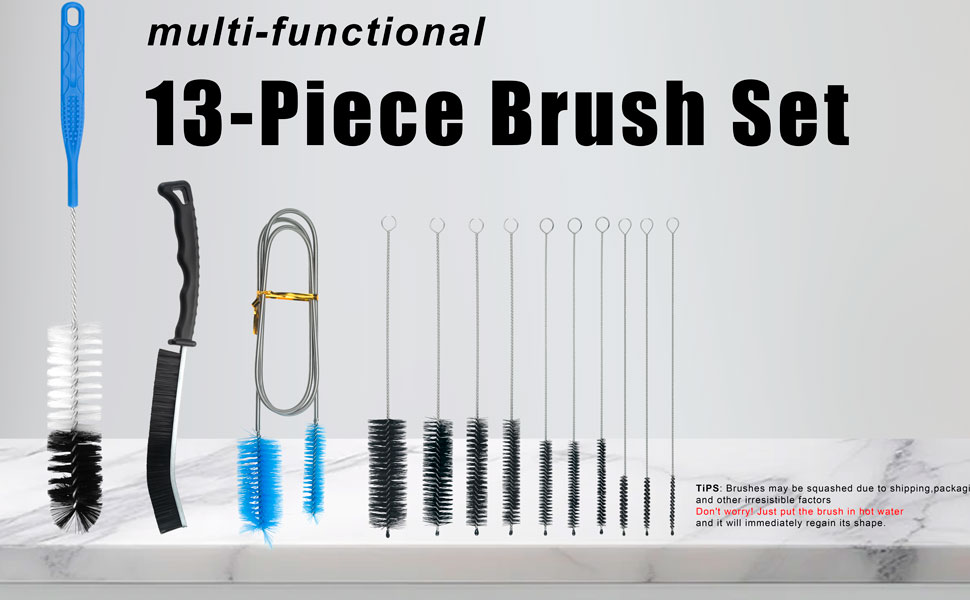 Glass Cleaning Kit Straw Cleaner Brush