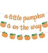GLITTER BANNER SET | A LITTLE PUMPKIN IS ON THE WAY