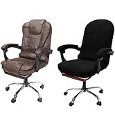 NeColorLife Office Chair Cover with Armrest Covers Stretchable Desk Chair Cover Thick Checked Jac...