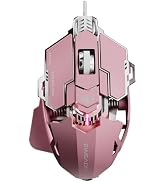 SEUNKWANG EWEADN G5 Wired Gaming Mouse, Ergonomic RGB Computer Mouse, 12800 Adjustable DPI, 9 Pro...