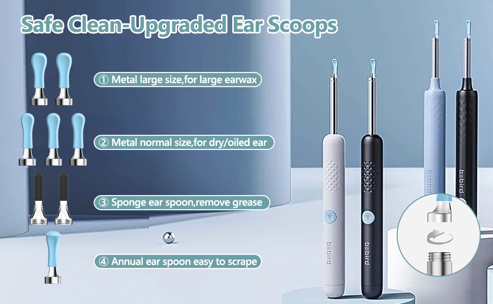 Waterproof Silicone Ear Spoon for Ear Wax Removal Endoscope