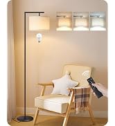 GOEBLESON Modern Dimmable Floor Lamp for Living Room with Adjustable Color Temperature LED Bulb, ...
