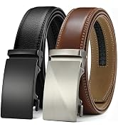 CHAOREN Leather Ratchet Belt Men 2 Pack - Customizable Fit, Effortless Style (35mm)
