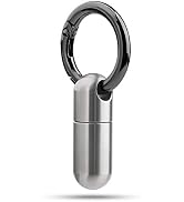Micro Keychain Pill Holder.TISUR Titanium Pill Case Waterproof Pill Fob for Emergency Aspirin & N...