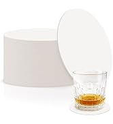 50 Pcs Disposable Paper Coasters(1MM), 4 Inch Round White Cardboard Coasters for DIY Crafts Arts ...