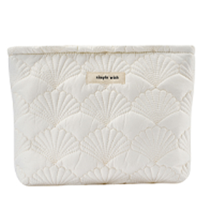 white shells makeup bag
