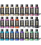 ABEIER Metallic Acrylic Paint, Set of 24 Metallic Colors in 2oz/60ml Bottle, Rich Pigments, Non F...