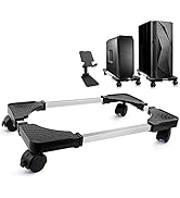 Seloom Computer Tower Stand, Desktop Stand, Adjustable Mobile CPU Stand with Rolling Caster wheel...