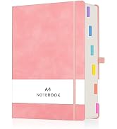 EUSOAR Pink Notebook College Ruled, 360 Pages Large A4 8.5