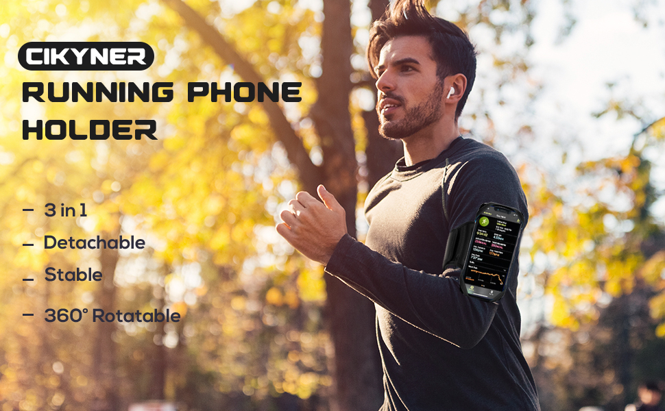 a man wearing a running phone device